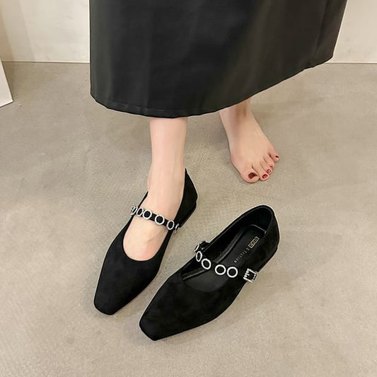 Accent Jane Mary Heel Pumps Rhinestone Chunky