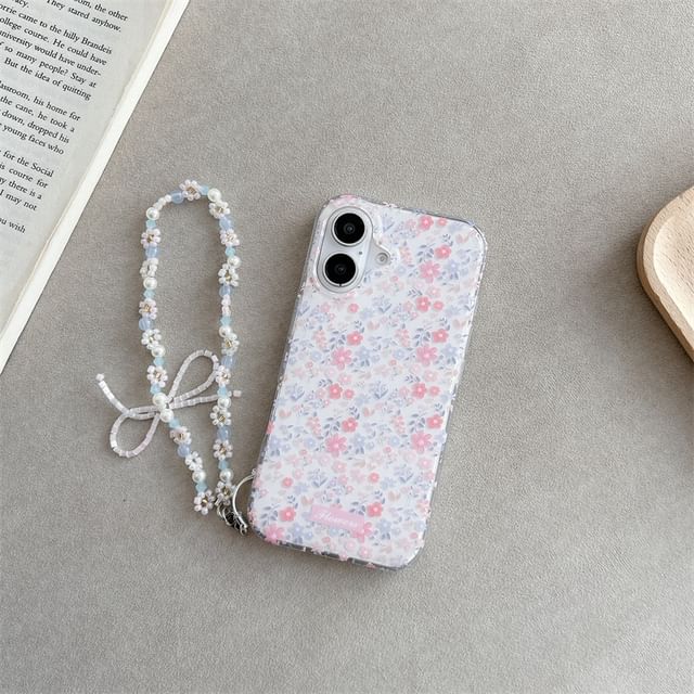 / Set Strap Phone Floral Case