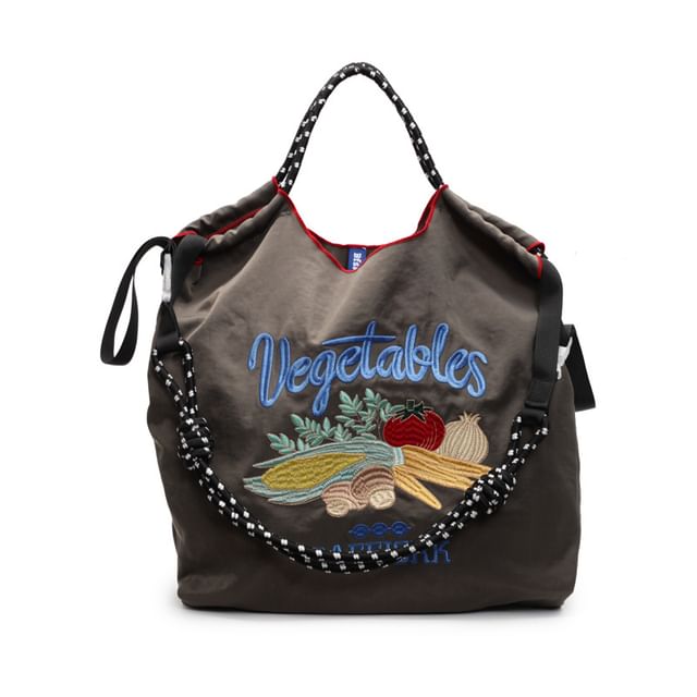 Bag Tote Embroidered Vegetable