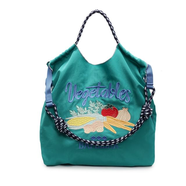 Bag Tote Embroidered Vegetable