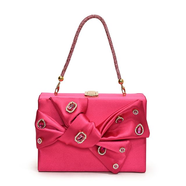 Rhinestone Bag Bow Crossbody Box