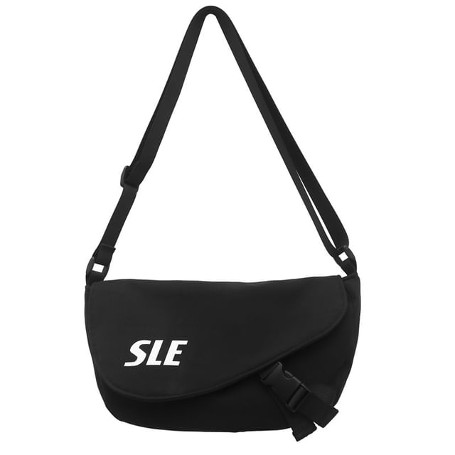 Bag Two-Tone Crossbody Lettering Flap Buckled