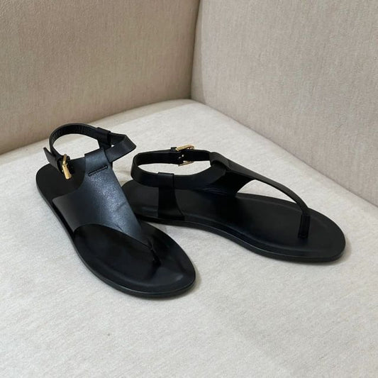 Slingback Leather Sandals Genuine Plain Thong