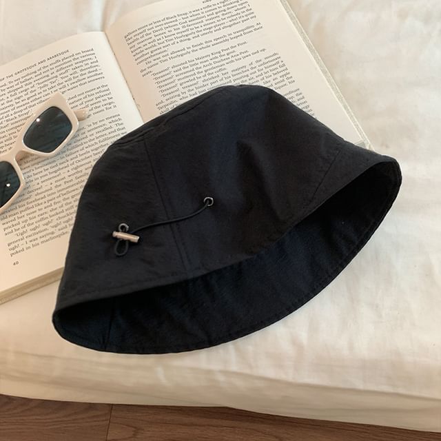 Cloche Drawstring Plain Hat