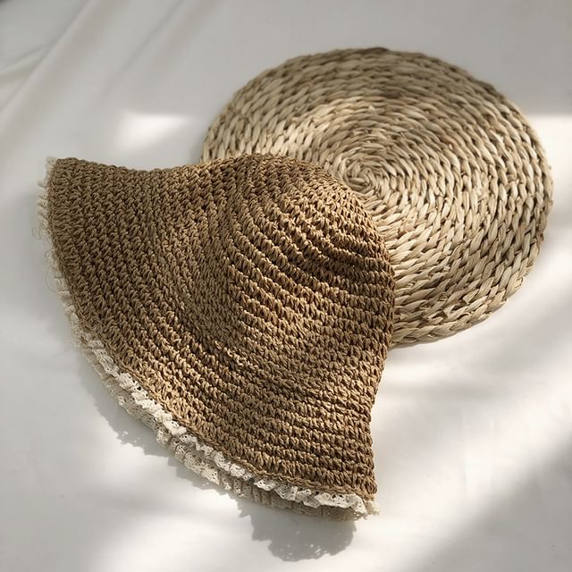 Straw Sun Lace Hat Trim