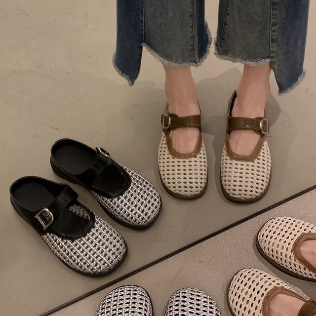 Buckled Panel Mules