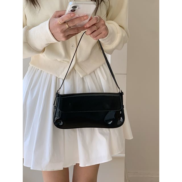 Flap Patent Shoulder Bag