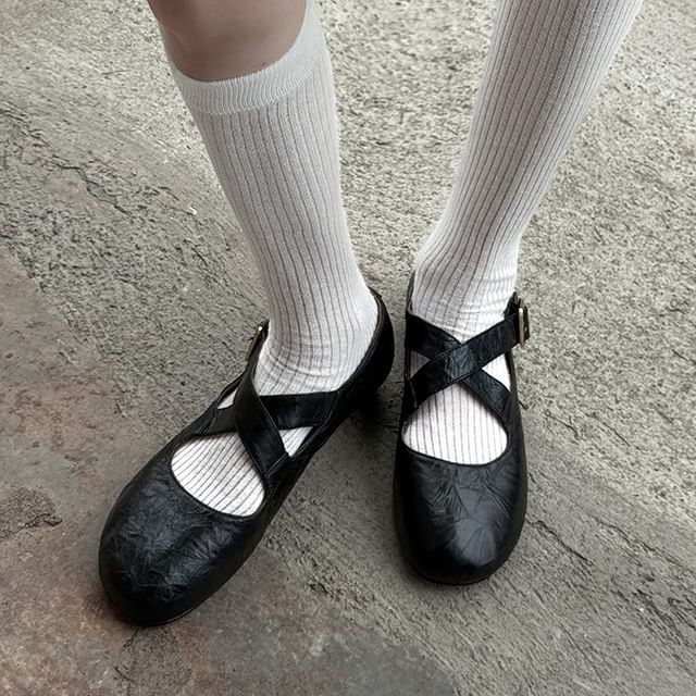 Jane Cross Strap Mary Shoes