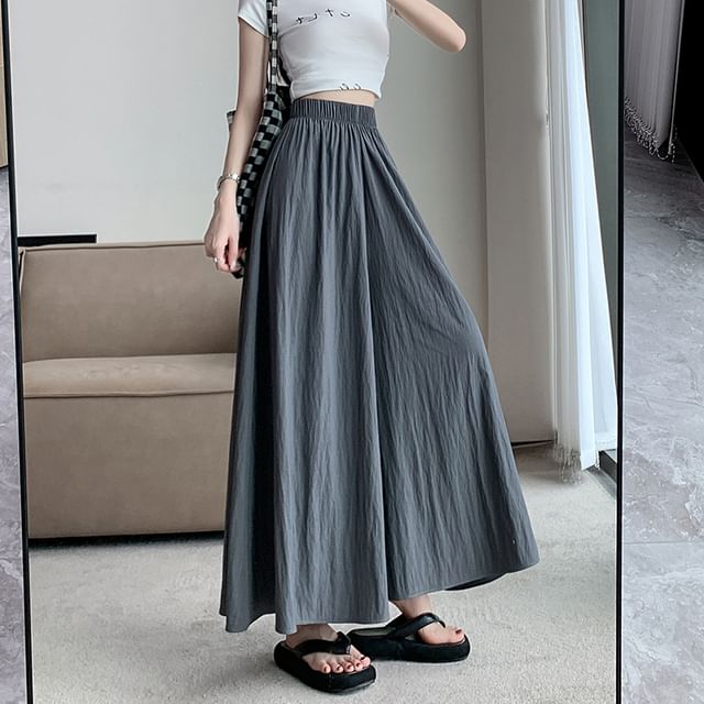 Culottes High Plain Cropped Waist