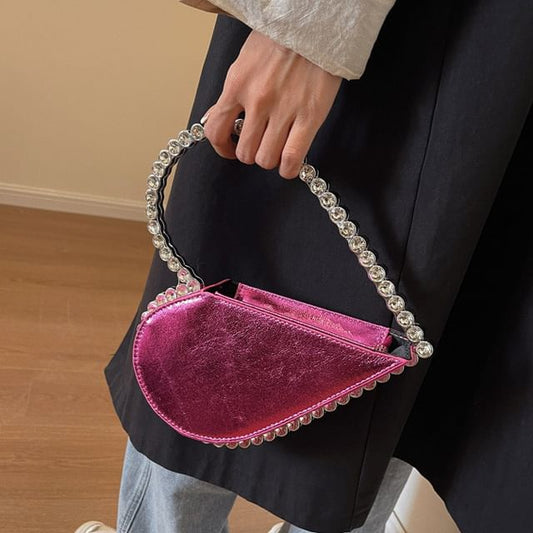 Velvet Heart Rhinestone Bag Hand