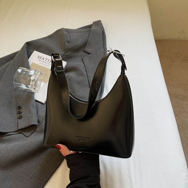 Shoulder Leather Lettering Bag Faux