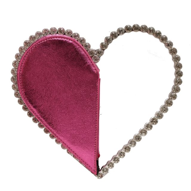Velvet Heart Rhinestone Bag Hand