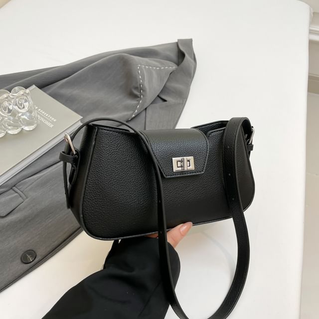 Faux Leather Crossbody Bag Flap