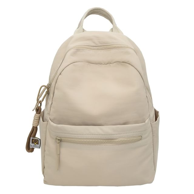 Backpack Bag Plain Set: Laptop Charm + Nylon
