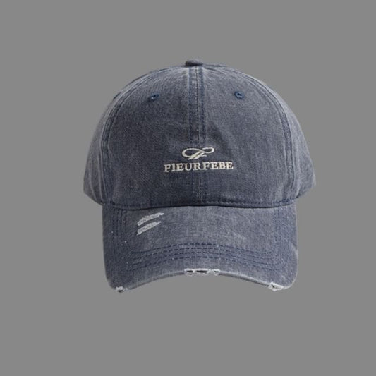 Cap Washed Embroidered Distressed Letter