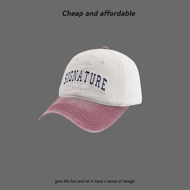 Letter Cap Embroidered Two-Tone