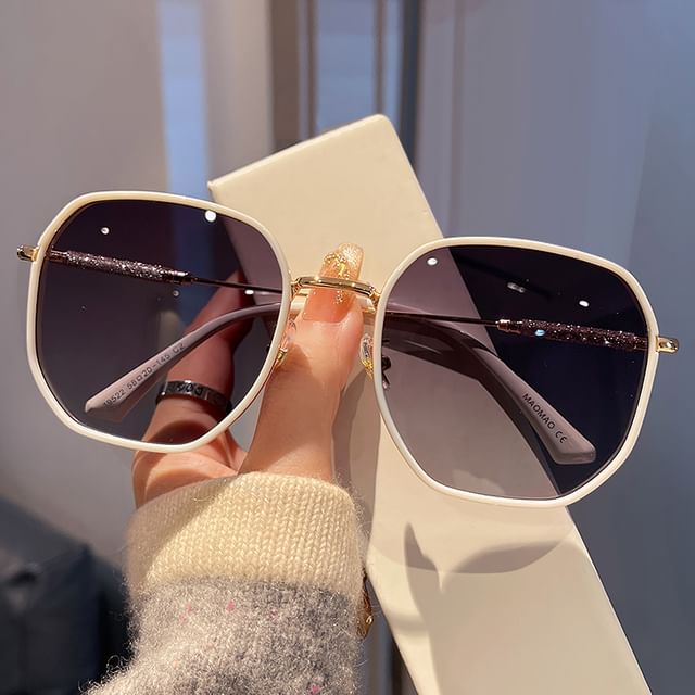 Frame Sunglasses Round Glitter