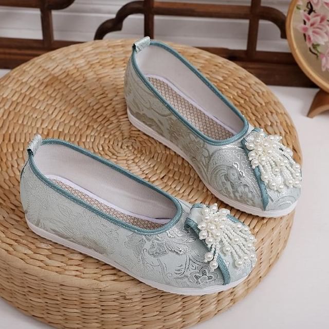 Beaded Embroidered Flats