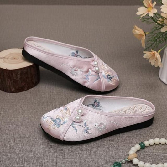Beaded Mules Embroidered