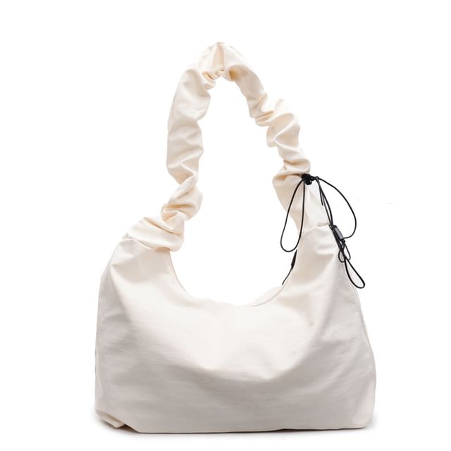Ruched Plain Tote Bag