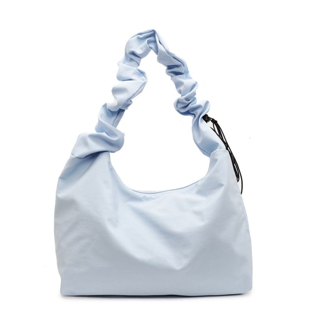 Ruched Plain Tote Bag
