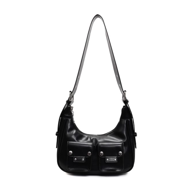 Faux Multi-Pocket Leather Bag Shoulder