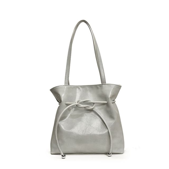 Knot Leather Faux Tote Bag