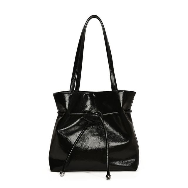 Knot Leather Faux Tote Bag