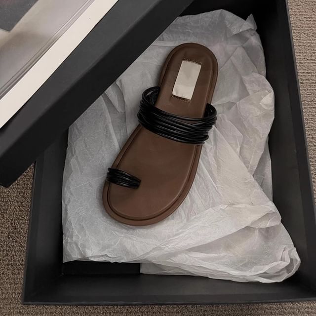 Sandals Slide Loop Flat Toe