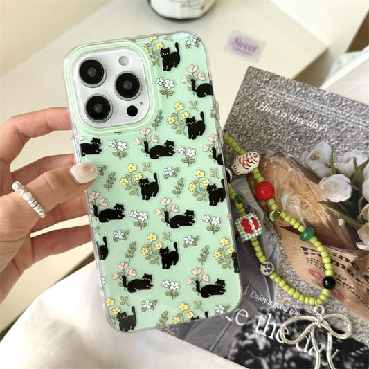 Floral Cat Case Phone