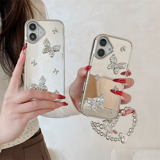 Set Charm Butterfly Case Phone Mirrored /