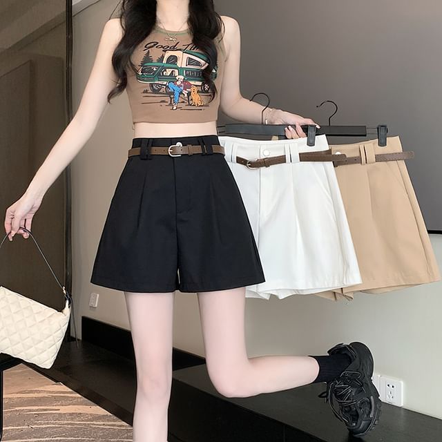 Dress High Plain Shorts Waist