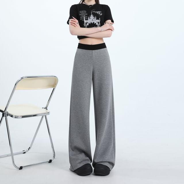 High Contrast Sweatpants Waist Wide (Various Trim Designs) Leg