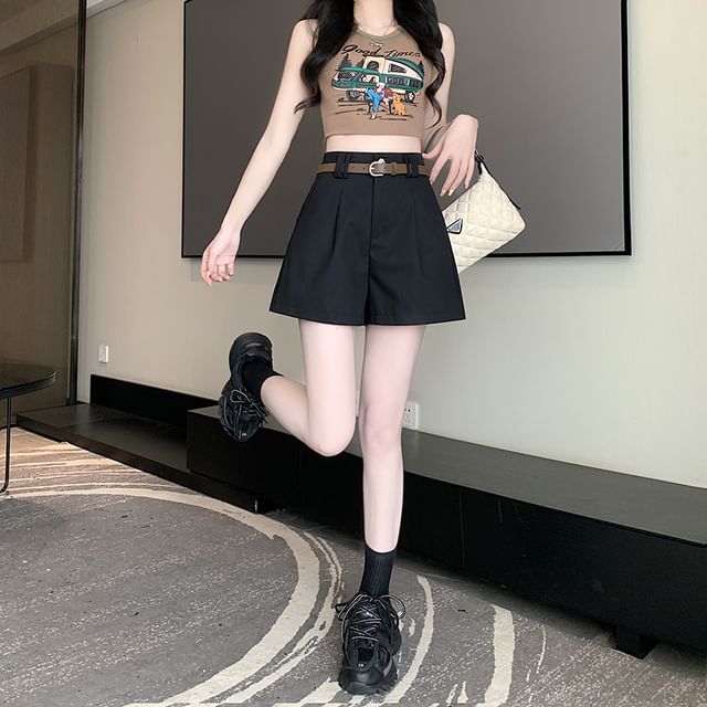 Dress High Plain Shorts Waist