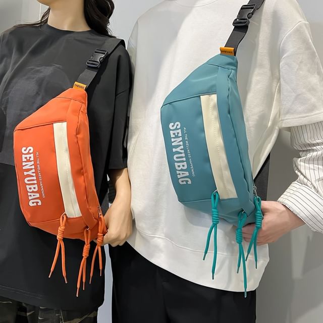 Nylon Bag Belt Print Lettering