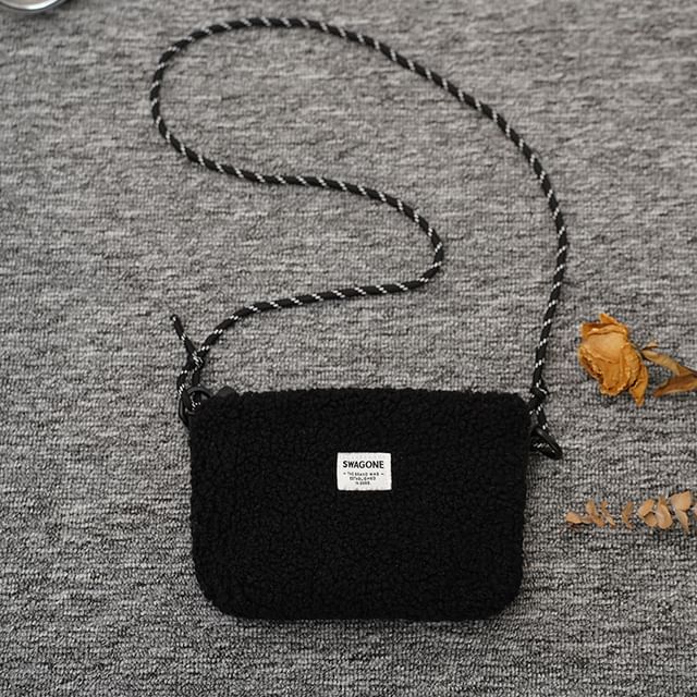 Fleece Applique Bag Crossbody