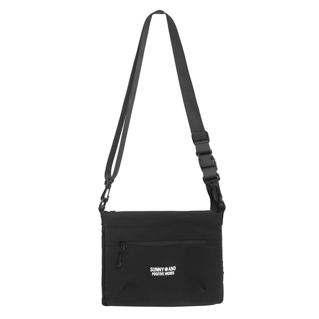 Bag Print Lettering Nylon Crossbody