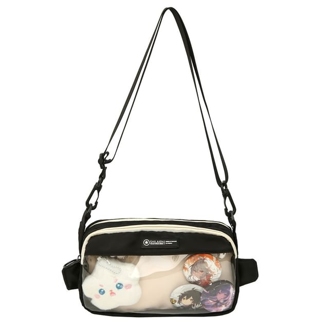 PVC Crossbody Panel Bag Nylon