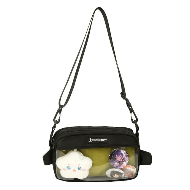 PVC Crossbody Panel Bag Nylon