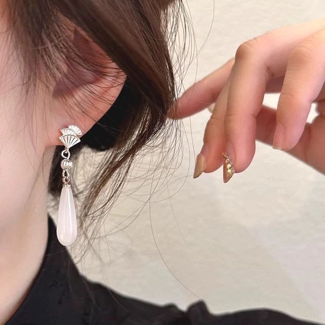 Cuff Faux Gemstone Earring Designs) Fan Ear Rhinestone / (Various Alloy Drop