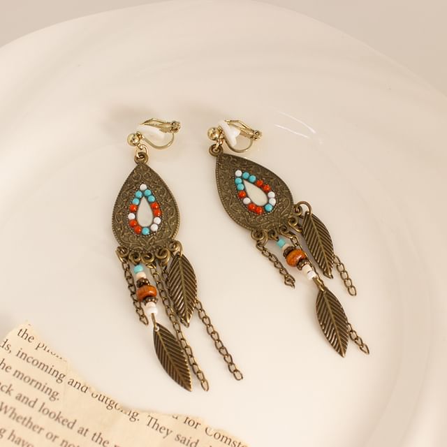 Designs) Leaf Chandelier (Various Alloy Ear Cuff / Earring