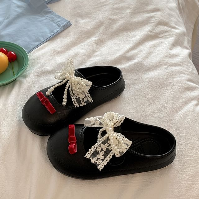 Sandals Faux Leather Beaded