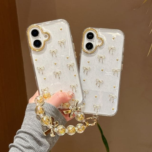 Set Bow / Phone Strap Case Metallic