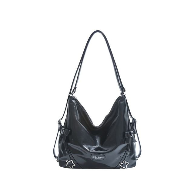 Bag Leather Star Faux Bow Crossbody Buckled