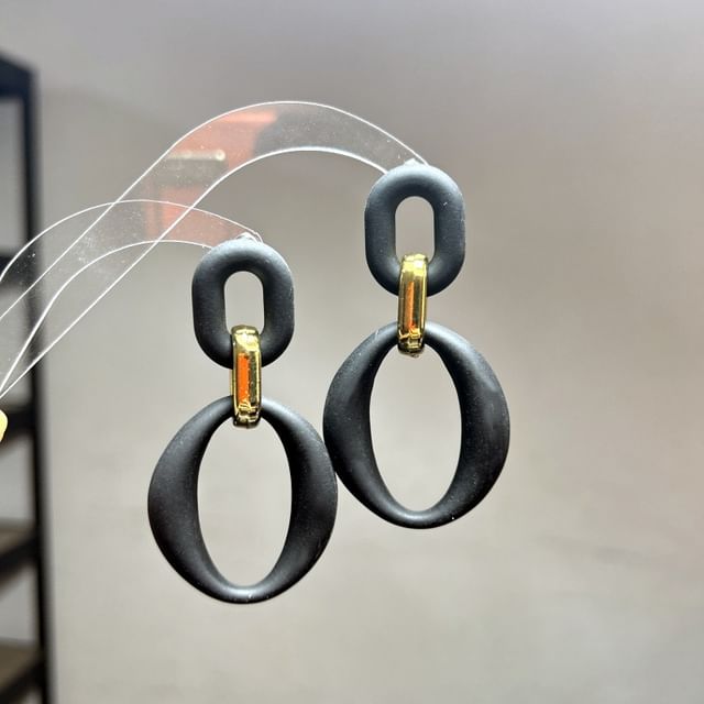 Alloy Acrylic Hoop Earring Dangle