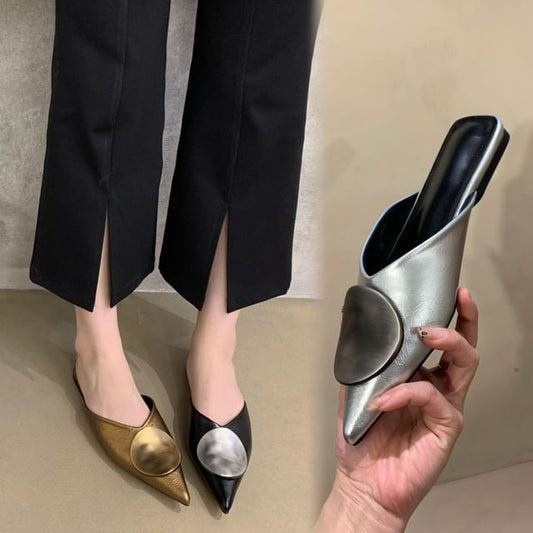 Disc Mules Pointed Toe