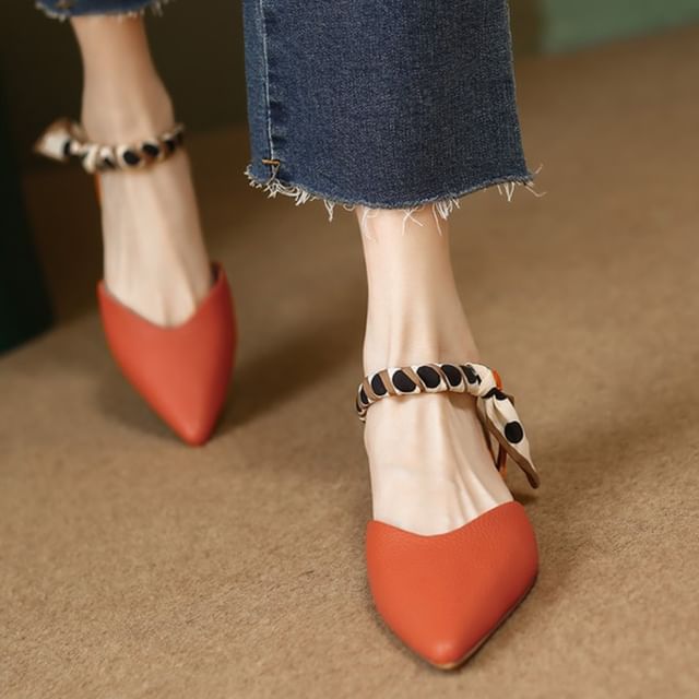 Sandals Pointed Toe Buckle D'Orsay