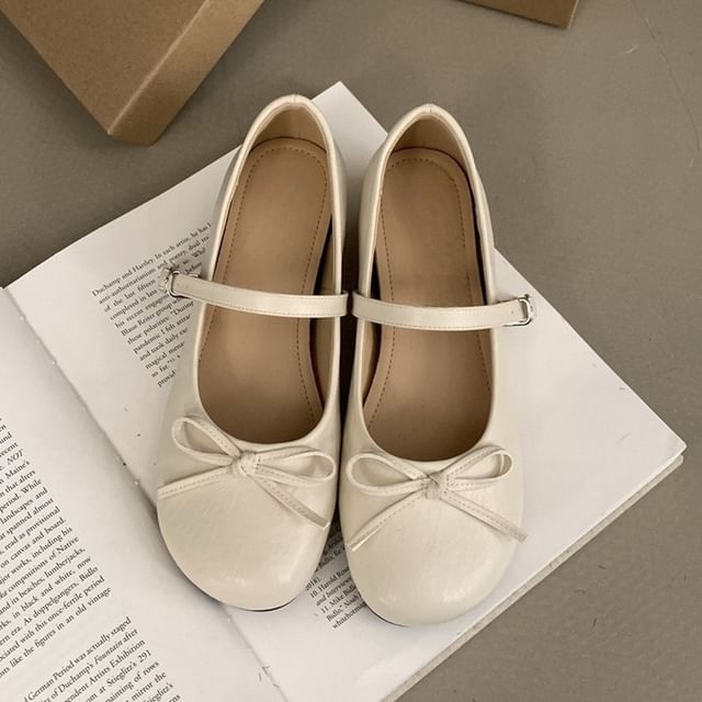 Shoes Hidden Wedge Jane Bow Mary