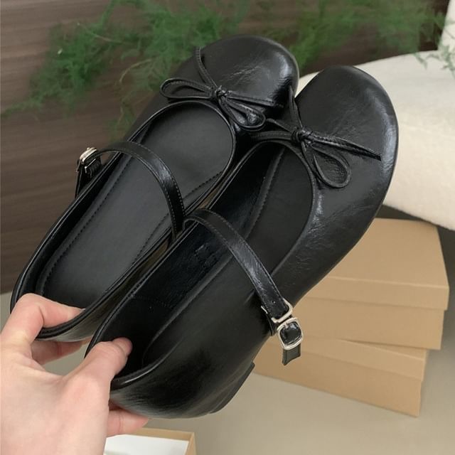 Shoes Hidden Wedge Jane Bow Mary