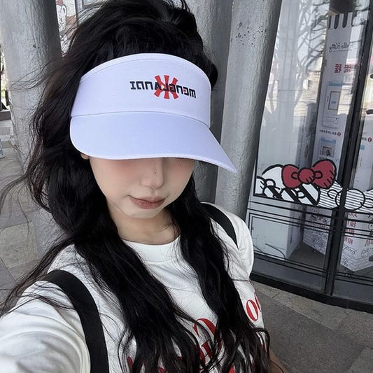 Visor Embroidered Lettering Sun